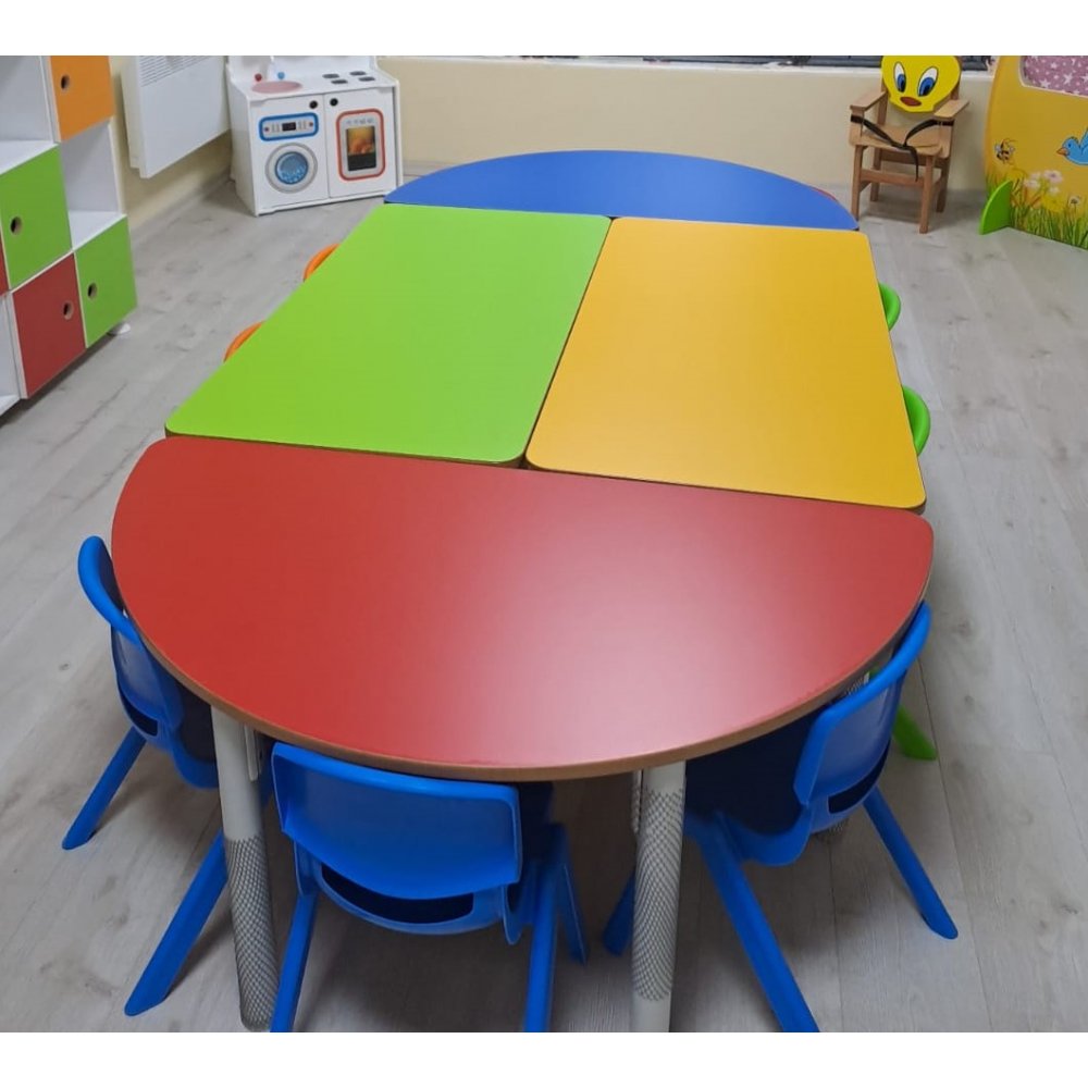 4 PARÇA ELİPS MASA GR. - 240x120x54h