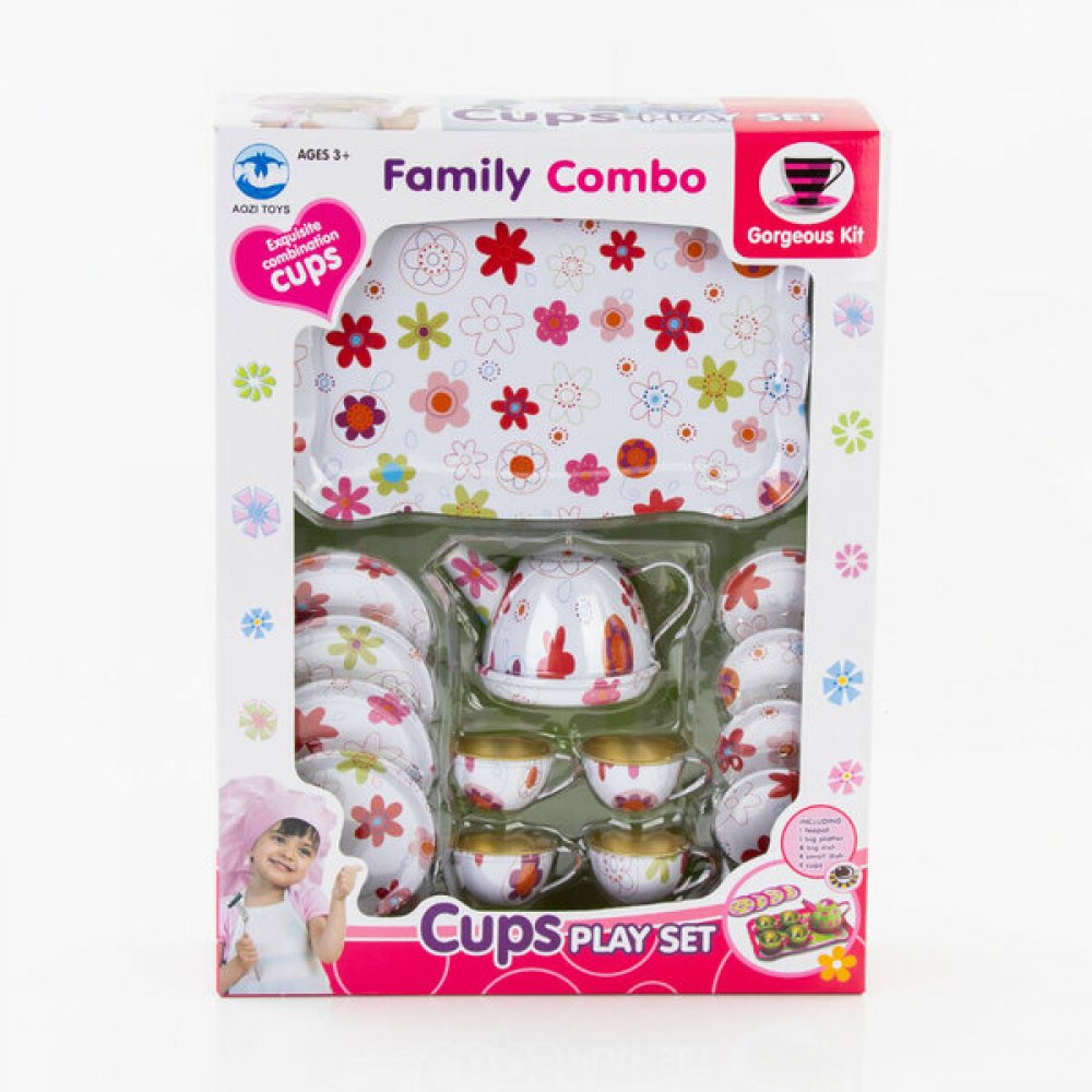 METAL TEPSİLİ ÇAY SETİ